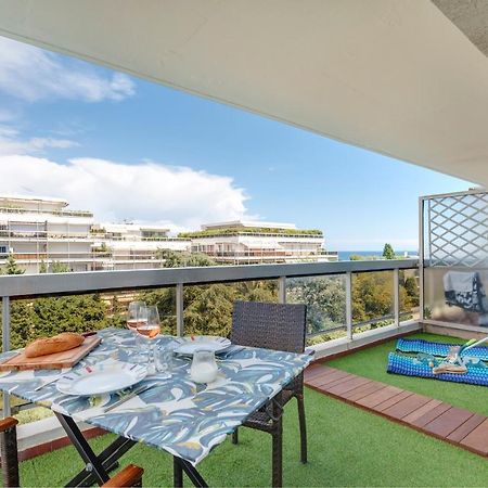 Coup de coeur! Vue mer! Terrasse dangle! Antibes Extérieur photo